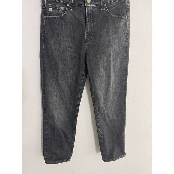 AG Adriano Goldschmied Jeans 27 Saige Straight Black Stretch High Rise Denim - Picture 5 of 11